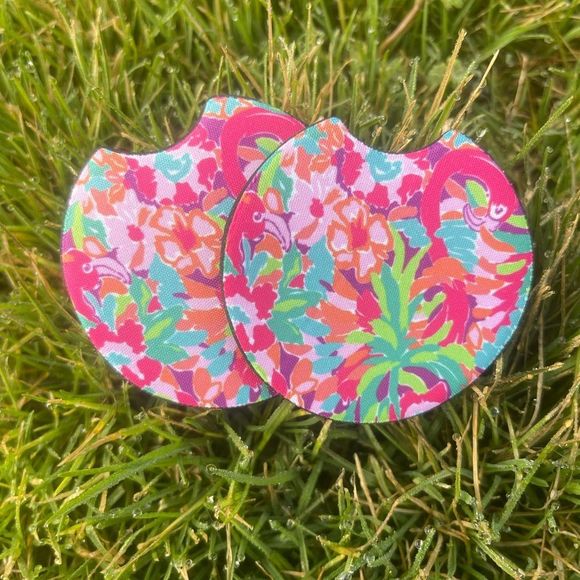 Flamingo Car Coaster Set | Car Accessories - Picture 1 of 11